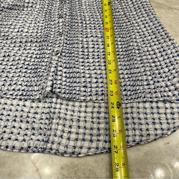 Edme & Esyllte for Anthropologie Navy Gingham Pintucked Blouse – Size 6 - Picture 4 of 10